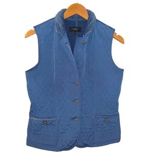 Talbots Blue Quilted Vest Size XS